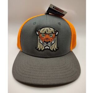 Minor‎ League Baseball Trucker Hat Orange Mesh Gray Tiger Patch Adult Snapback